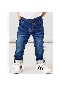 name it, Herren, Schlupfjeans &raquo;NMMRYAN SLIM SWE JEANS 2472-TH NOOS&laquo; im Jogging Style, Dark Blue Denim, N-Gr, 110 -N-Gr, Dark Blue Denim, Verstellbarer