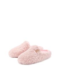 ELBSAND, Damen, Hausschuh Pantolette, Pantoffel, Mule, Sandale, kuscheliges Fellimitat, ros&eacute;, 37, ros&eacute;, Bequemer Hausschuh zum Reinschl&uuml;pfen