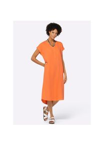 Casual Looks , Damen , Sommerkleid »Kleid« Nahttasche , orange , Normalgrößen , 40 -Normalgrößen , 40 , reine Baumwolle