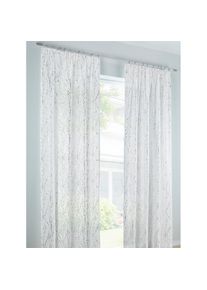 HEINE HOME , Gardine Multifunktionsband 1 Stk. tlg. , silberfarben , 100% Polyester , 145 cm