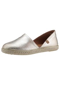 VERBENAS , Espadrille »CARMEN NUCLEO METAL« , Slipper, Sommerschuh, Strandschuh im Metallic Look , goldfarben , 41 , 41 , Espadrille mit Gummizug...