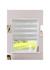 Home Affaire , Doppelrollo »SORANA« Lichtschutz Blendschutz Sichtschutz ohne Bohren freihängend Rollo in angesagter Optik NEUHEIT! , hellbeige ,...