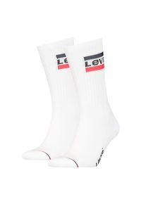 Levi's Levi's , Damen, Socken &raquo;LEVIS REGULAR CUT SPRTWR LOGO 2P&laquo; Packung, 2er Pack, 2 Paar tlg. mit breitem Logobund, white, 43-46, white, Herrensocken von 
