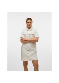 Véro Moda Vero Moda , Jeanskleid »VMJENNIE SS SHORT DENIM DRESS NOOS« Brusttaschen , Cloud Dancer , N-Gr , S -N-Gr , S , Modisches Jeanskleid mit...