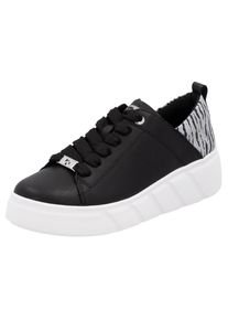 RIEKER Sport , Plateausneaker , Schnürschuh, Halbschuh, Freizeitsneaker mit Soft-Einlage , schwarz-weiß , 39 , 39 , Sneaker mit trendigem...