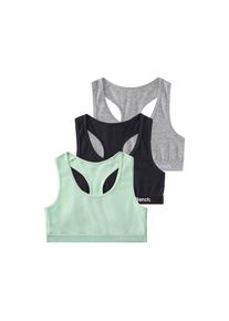 Bench. , Jungen , Bustier Packung, 3 tlg., im sportlichen Look mit Ringerrücken , mint / schwarz / grau-meliert , N-Gr , 134/140 -N-Gr , 134/140 ,...