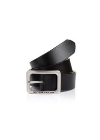 Tom Tailor, Damen, Lederg&uuml;rtel &raquo;TTEVE&laquo;, schwarz, schwarz, TTEVE ist ein 4 cm breiter Lederg&uuml;rtel von Tom Tailor f&uuml;r Frauen