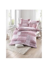 Biberna , Bettwäsche 3 Stk. tlg. , rosé , 100% Baumwolle , B/L: 135 cm x 200 cm