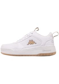 Kappa, Damen, Sneaker - mit Logoapplikation an der Seite, white-l'grey, 41, white-l'grey, Kappa Sneaker im angesagten Retro Basketball Look