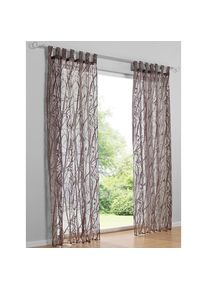 HEINE HOME , Gardine Ösen 1 Stk. tlg. , braun , 75% Viskose, 25% Polyester , 145 cm