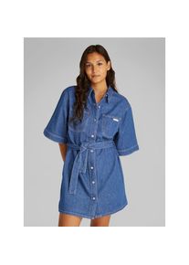 Calvin Klein Jeans , Jeanskleid »LINEN BOXY BELTED SHIRT DRESS« Brusttaschen mit Kimonoärmeln , Denim Medium , N-Gr , L (40) -N-Gr , L (40) ,...