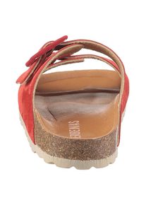 VERBENAS, Damen, Pantolette &raquo;Randell Velour&laquo; , Sommerschuh, Schlappen, Hausschuh, Urlaubschuh mit Softfu&szlig;bett, rot, 35, rot, Pantolette mit 