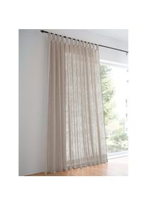 HEINE HOME , Gardine Schlaufen 1 Stk. tlg. , taupe , 100% Polyester , 145 cm