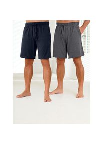 wäschepur wäschepur , Damen , Shorty , marine + anthrazit-meliert , 52/54 , 52/54 , Single-Jersey