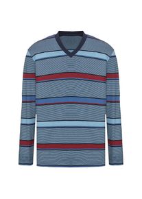 wäschepur wäschepur , Damen , Schlafanzug , marine-rot-gestreift , 60/62 , 60/62 , Single-Jersey