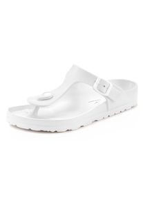 Venice Beach, Damen, Badezehentrenner Zehentrenner, Badepantolette Sandale, Pantolette, Badeschuh, wei&szlig;, 42, wei&szlig;, Sommerliche Badepantolette aus 