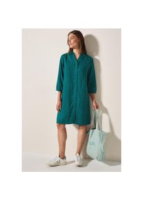 Cecil , Blusenkleid Ohne Taschen aus Leinen und mit 3/4-Arm , green lagoon , N-Gr , S (38) -N-Gr , S (38) , Knielanges Kleid von STREET ONE