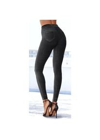 Lascana , Leggings aus weichem Material in Cord-Optik, Loungewear , schwarz , N-Gr , 32/34 -N-Gr , 32/34 , Basic Cord-Leggings