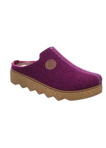 Rohde, Damen, Pantoffel &raquo;FOGGIA&laquo; Hausschuh, Schlappen, Clog, Homeslipper mit Profilsohle, brombeere-meliert, 39, brombeere-meliert, Hausschuh zum 