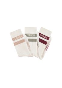 Copenhagen Studios, Damen, Tennissocken Packung, 3 Paar tlg. mit Streifendesign und Vollfrottee, 3x off white, 35-38, 3x off white, Klassische 