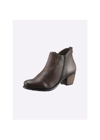 Heine, Damen, Stiefelette, braun, 40, braun, Aus edlem Rind-Glattleder, mit feinem Glanz