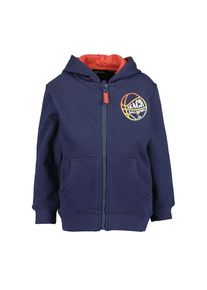 Blue Seven , Jungen , Sweatjacke »Jungen Sweatjacke mit Kapuze BEACH DAYS« 1 Stk. tlg. , 571 - DK BLAU , 116 , 116 , Sportliche Sweatjacke für Jungen