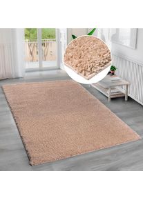 Bruno Banani , Hochflor-Teppich »Shaggy Soft« rechteckig 30 mm Höhe gewebt, Uni Farben, besonders weich und kuschelig, Kundenliebling , sand ,...