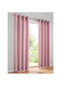 HEINE HOME , Vorhang Ösen 2 Stk. tlg. , mauve , 100% Polyester , 145 cm