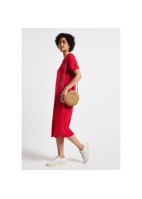 Street One , Shirtkleid Ohne Taschen Sommerkleid mit Schlitzdetail , glory red , N-Gr , 36 -N-Gr , 36 , Midi T-Shirt-Kleid von Street One