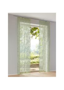 HEINE HOME , Schiebegardine Klettband 1 Stk. tlg. , grün , 75% Viskose, 25% Polyester , 145 cm