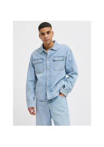Jack & Jones Jack & Jones, Herren, Jeanshemd &raquo;JJICHASE JJOVERSHIRT MF 903 SN&laquo;, Light Blue Denim, N-Gr, S -N-Gr, Light Blue Denim, Jeanshemd von Jack & Jones