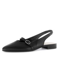 Gabor, Damen, Slingpumps , Blockabsatz, Abendschuh, Businessschuh, elastisches Fersenriemchen, schwarz, 37, schwarz, Slingpumps mit verstellbarem 