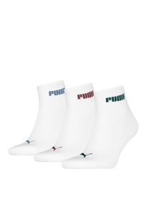 Puma , Kurzsocken »UNISEX CUSHIONED NEXT QUARTER 3P« 3 Paar, 3 Paar tlg. mit gepolsterter Sohle , White / Colored Logos , 39-42 , 39-42 ,...