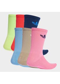 adidas originals, Damen, Sportsocken &raquo;TR CREW S 6P&laquo; 6 Stk. tlg. 6 Pack Socken mit Logo, Ash Blue / Night Indigo / Lucid Red, S (37/39), Ash Blue / 