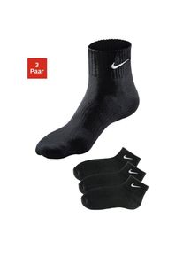 Nike , Kurzsocken 3 Stk. tlg. mit weichem Frottee , 3x schwarz , M (38/41) , M (38/41) , Der Klassiker- sportive Kurzsocken im 3er-Pack