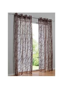 HEINE HOME , Gardine Multifunktionsband 1 Stk. tlg. , braun , 75% Viskose, 25% Polyester , 145 cm