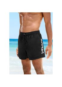 Venice Beach , Badeshorts mit großem Markenschriftzug , schwarz , N-Gr , S (46/48) -N-Gr , S (46/48) , Seitliche Kontrasteinsätze