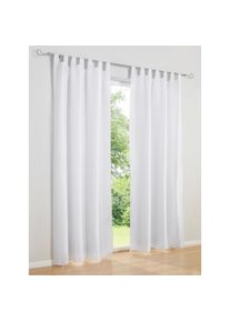 HEINE HOME , Vorhang Multifunktionsband 2 Stk. tlg. , weiß , 100% Polyester , 145 cm