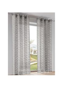 HEINE HOME , Gardine Multifunktionsband 1 Stk. tlg. , grau , 65% Baumwolle, 35% Polyester , 145 cm