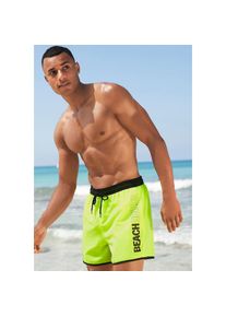Venice Beach , Badeshorts »Bo« mit Logodruck am Bein , limette , N-Gr , M (50) -N-Gr , M (50) , Kontrastbund