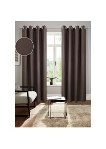 Bruno Banani , Vorhang »Lagan« Ösen 2 Stk. tlg. 2-er Set, gewebt, Microfaser, versch. Größen, einfarbig, Bestseller , braun , Obermaterial: 100%...