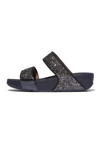 fitflop, Damen, Pantolette &raquo;LULU MULTI-TONAL GLITTER&laquo; Badeschuh, Slides, Sandale mit Glitter, midnight navy Glitter, 38, midnight navy Glitter, 