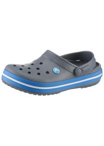 Crocs, Damen, Clog &raquo;Crocband&laquo; Sommerschuh, Gartenschuh, Poolslides, mit farbiger Laufsohle, grau-blau, 36, grau-blau, Praktischer schwenkbarer 