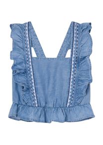 Pepe Jeans , Kinder,Juegendliche , Rüschenbluse »QUELA« mit Rüschen am Träger und Saum , chambrayblue , 10 , 10 , Bluse von Pepe Jeans