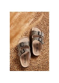 Aniston SHOES, Damen, Pantolette Hausschuh, Sommerschuh - NEUE KOLLEKTION, braun-leo, 40, braun-leo, Angesagte Pantolette aus der neuen Aniston 