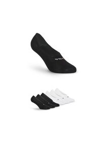 Fila , Damen , Füßlinge »GHOST SOCKS« 6 Paar, 6 tlg. mit Logo-Schriftzug, Silikonstreifen an der Ferse für besseren Halt , BLACK WHITE , 39-42 ,...
