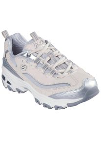 Skechers , Sneaker »D'LITES-CHROMATIC« , Plateausneaker, Schnürschuh mit Metallic Einsätzen , natur-silberfarben , 38 , 38 , Coole Chunky Sneaker...