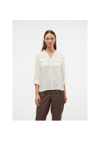 Véro Moda Vero Moda , Hemdbluse »VMBUMPY LS GLITTER SHIRT WVN GA NOOS« mit Glitzereffekt , Snow White Stripes:Gold lurex , XXL , XXL , Bluse von Vero Moda