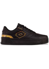 Lotto, Damen, Sneaker - mit modisch schimmernden Details, BLACK-GOLD, 36, BLACK-GOLD, Plateusneaker von Lotto f&uuml;r Damen