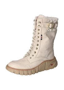 Mustang Shoes , Winterboots , Schnürboots, Snowboots, Profilsohle mit Innenreißverschluss , ecru , 36 , 36 , Schnürboots mit modischer Schafthöhe